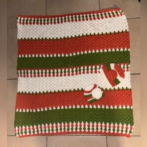 Watermelon Handmade Crochet Baby Blanket with Matching Hats 1 NB 1 Toddler 39x34